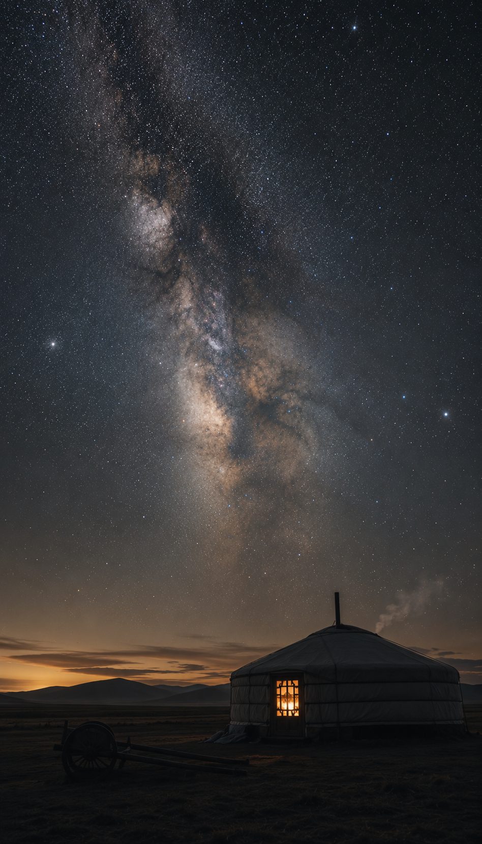 A photographer's scene under the vast Mongolian sky