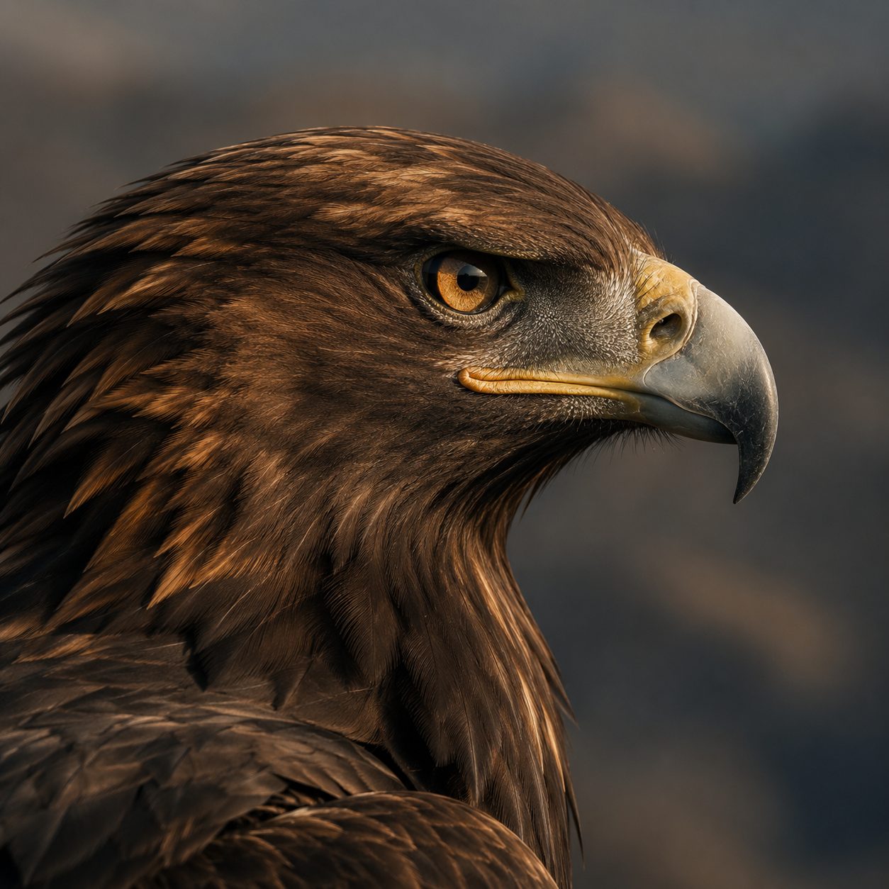 Close portrait of a golden eagle