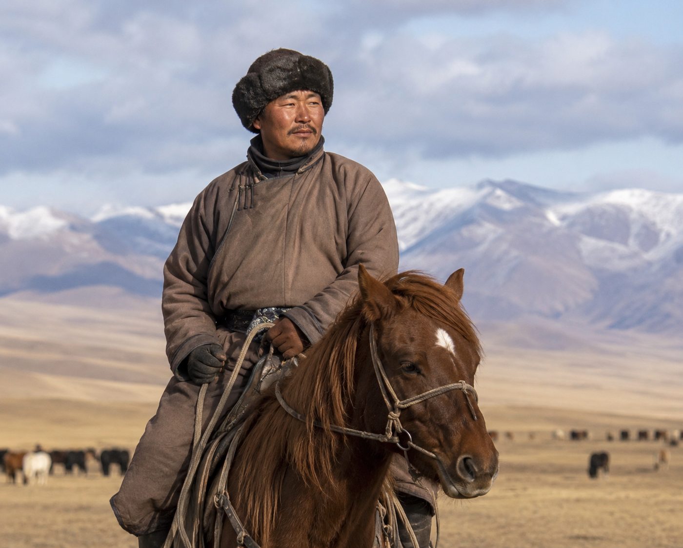 Portrait of the founder of Tengri on the steppe