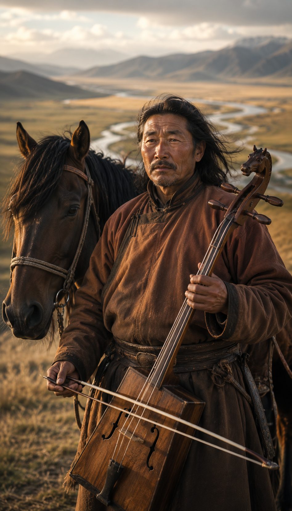 Portrait of Ganzorig, a horseman and guide
